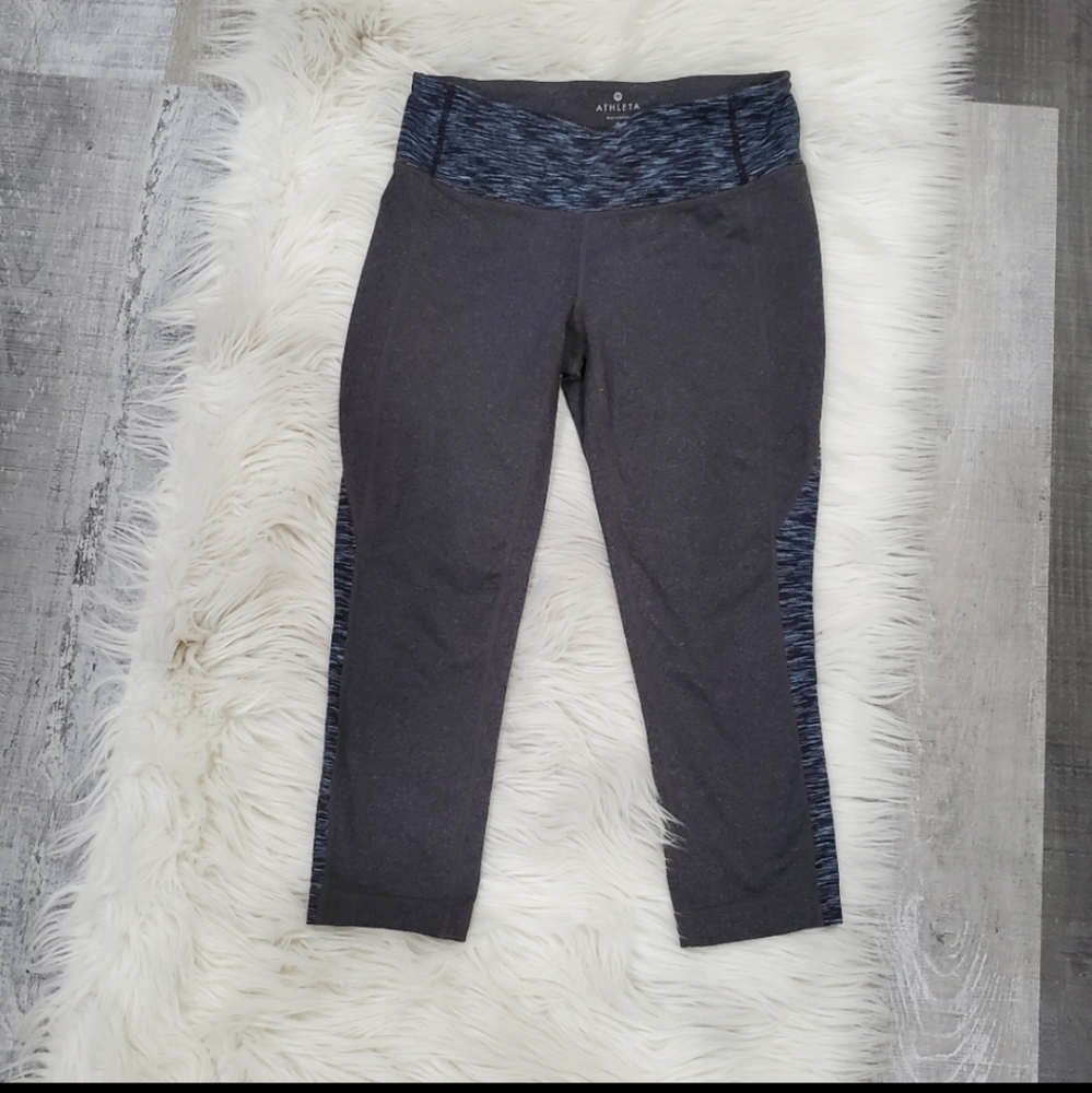 Athleta splits revelation heathered grey capri leggings - Picture 2 of 6
